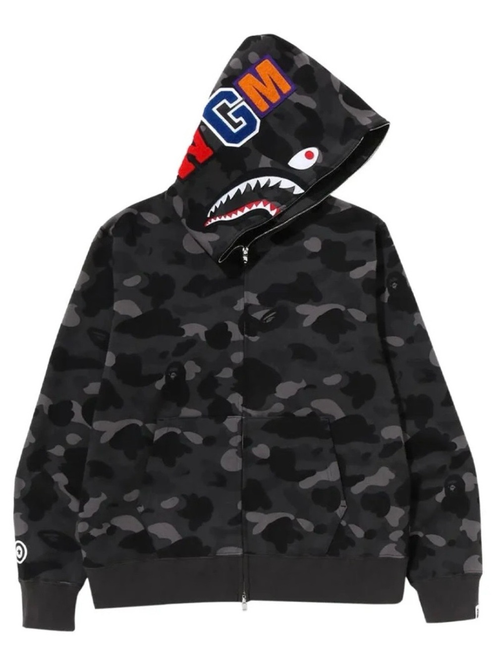 BAPE Color Camo Shark Full Zip Hoodie 'Light Gray' SIZE M WITH BAG AND TAGS